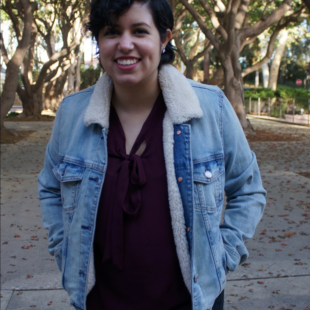 American Eagle Sherpa Lined Denim Jacket